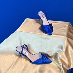 Nina Women's Royal Blue Satin Heels